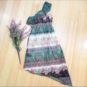 Blu Pepper one shoulder dress